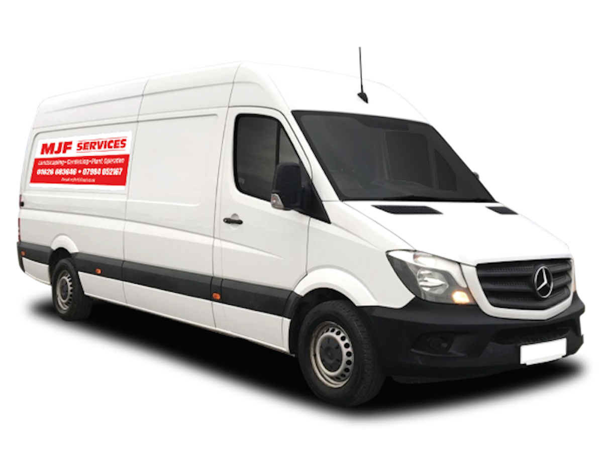 Torquay Magnetic Vans Signs beigng shown on a white panel van