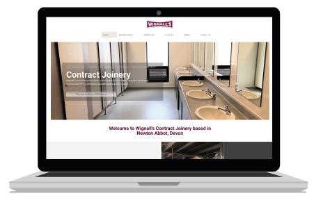 Website Design Header in blue with rocket on the Newton Abbot Website Design page